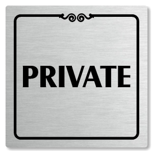 Private, 80x80mm, stříbrná, Texas